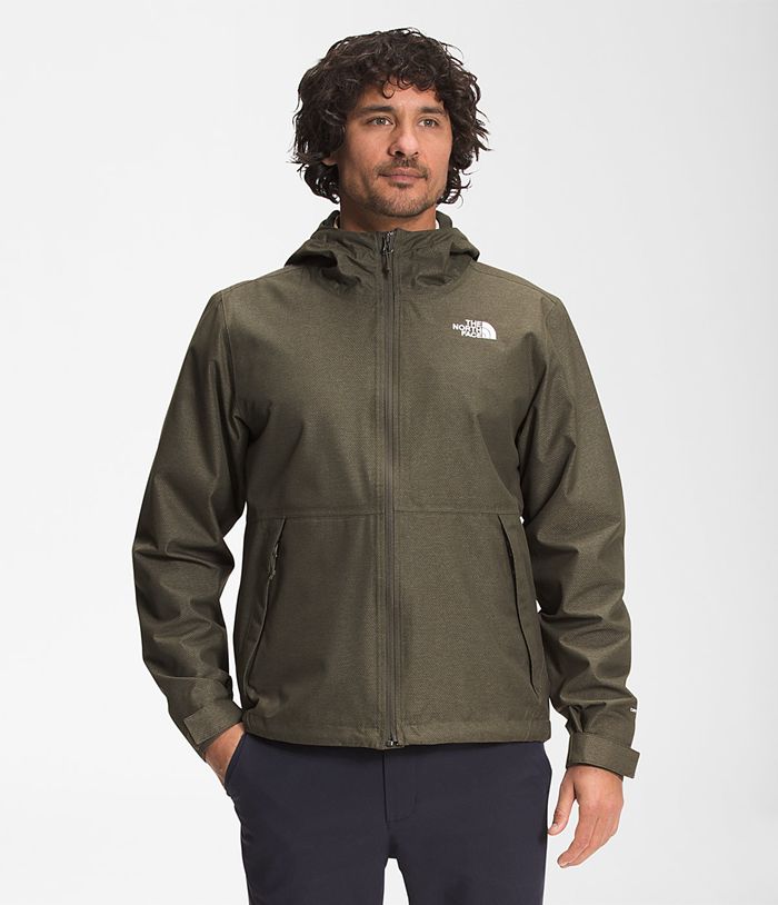 Chubasquero The North Face Hombre Printed Novelty Millerton - Colombia NBWRTF672 - Verde Oscuro